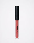 Lip gloss with black cap and visible brand name on a white background