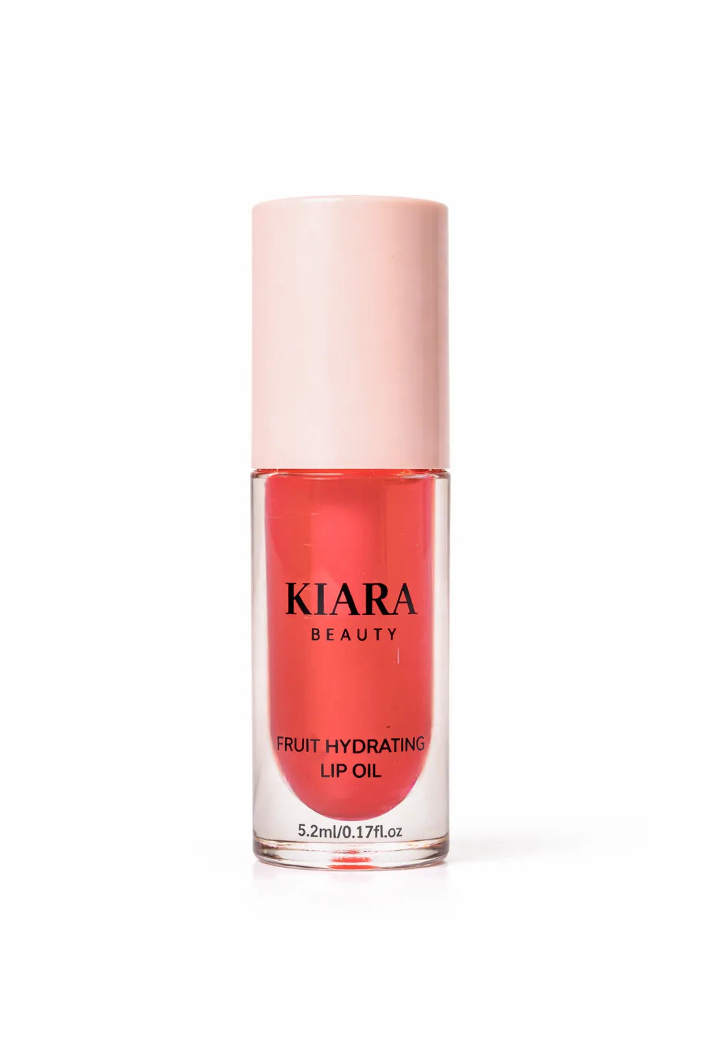 KIARA Beauty fruit hydrating lip oil on a white background